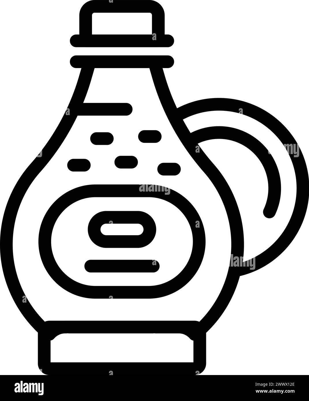 Cider apple extract icon outline vector. Fruity infusion bottle. Vinegar glass jar Stock Vector