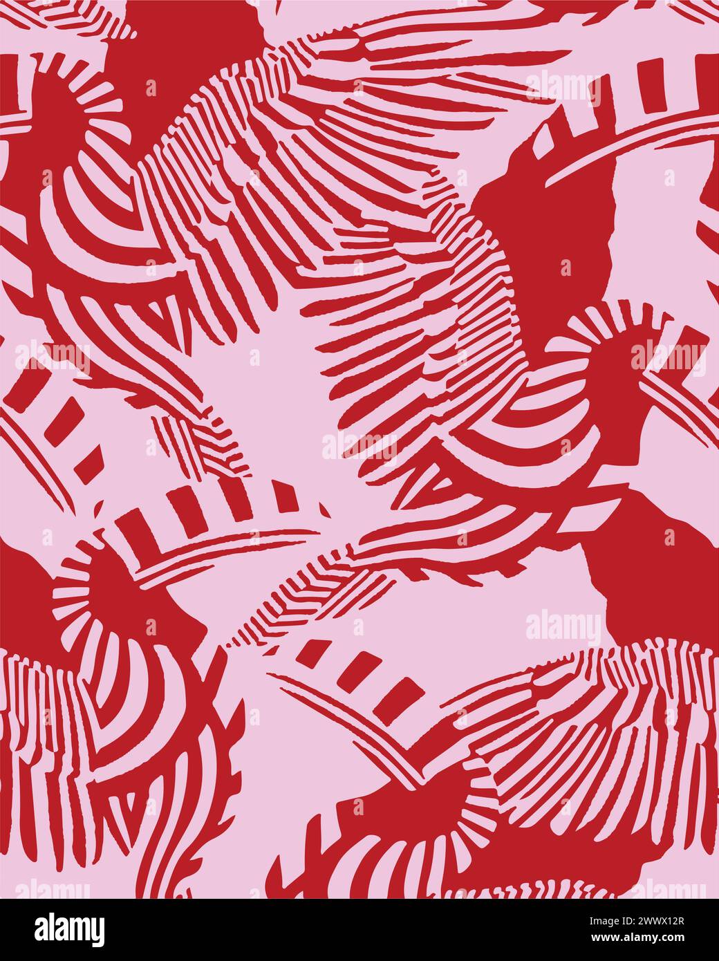 vector animals pattern illustration. wild animal outline safari vector Stock Vector