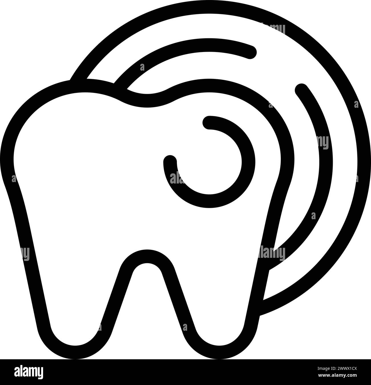 Dental healthcare icon outline vector. Oral hygiene. Teeth protection