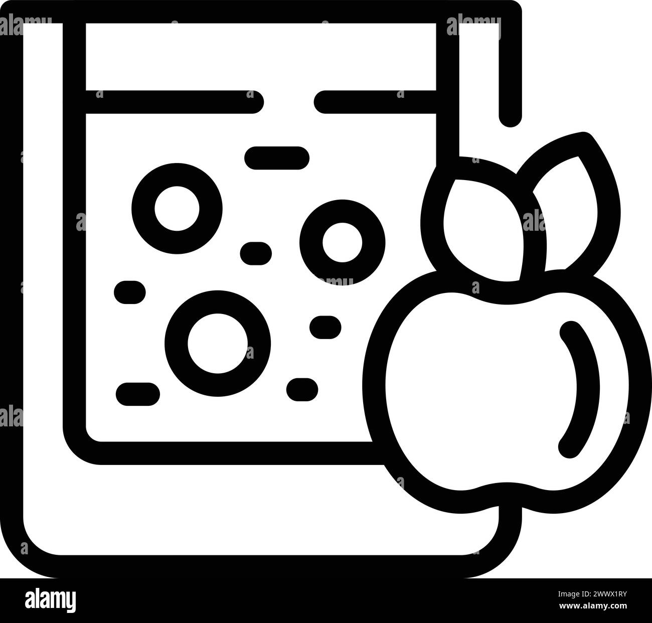 Cider tumbler icon outline vector. Aromatic apple drink. Tangy acidic