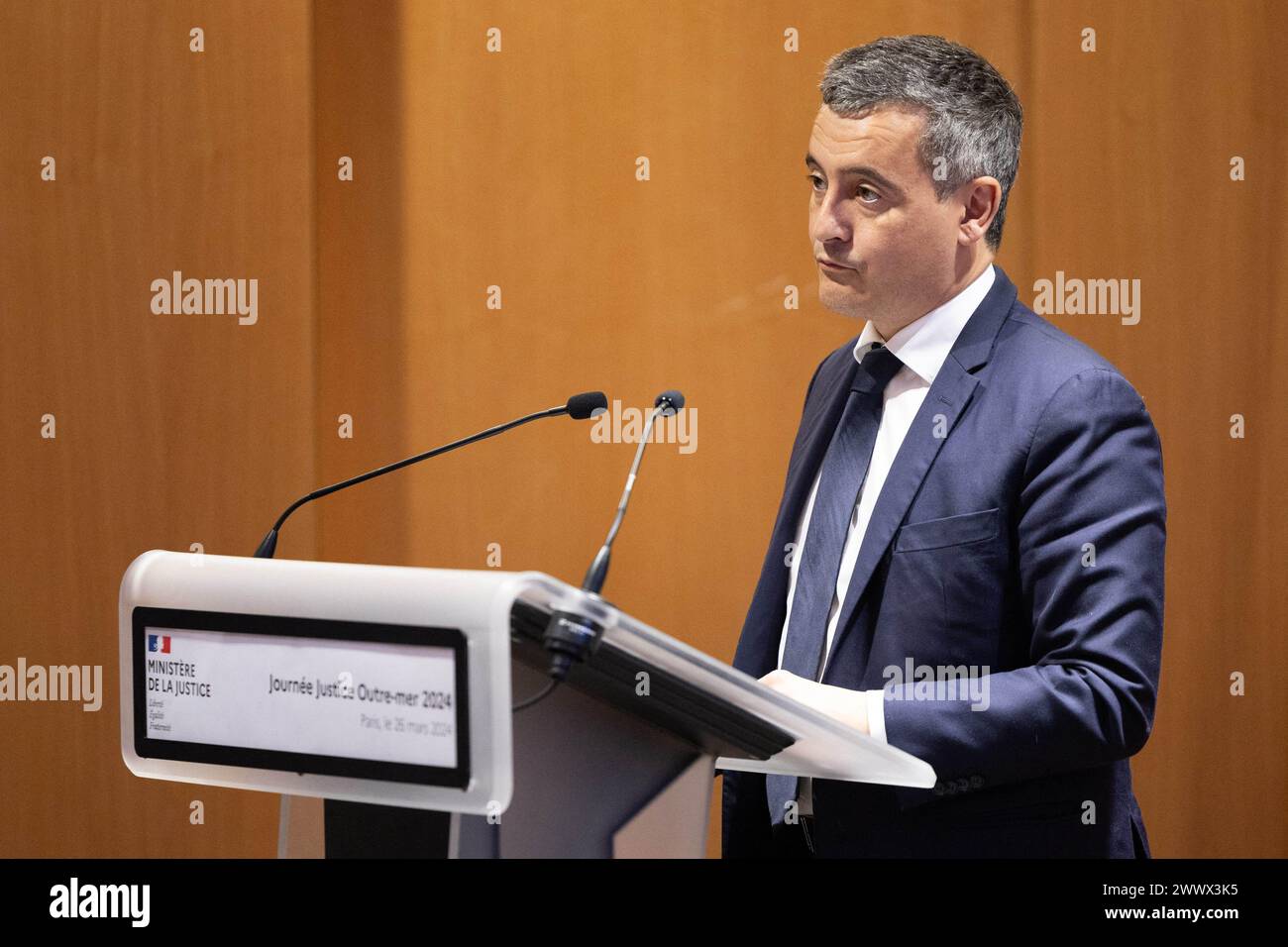 Paris, France. 26th Mar, 2024. French Interior Minister Gerald Darmanin