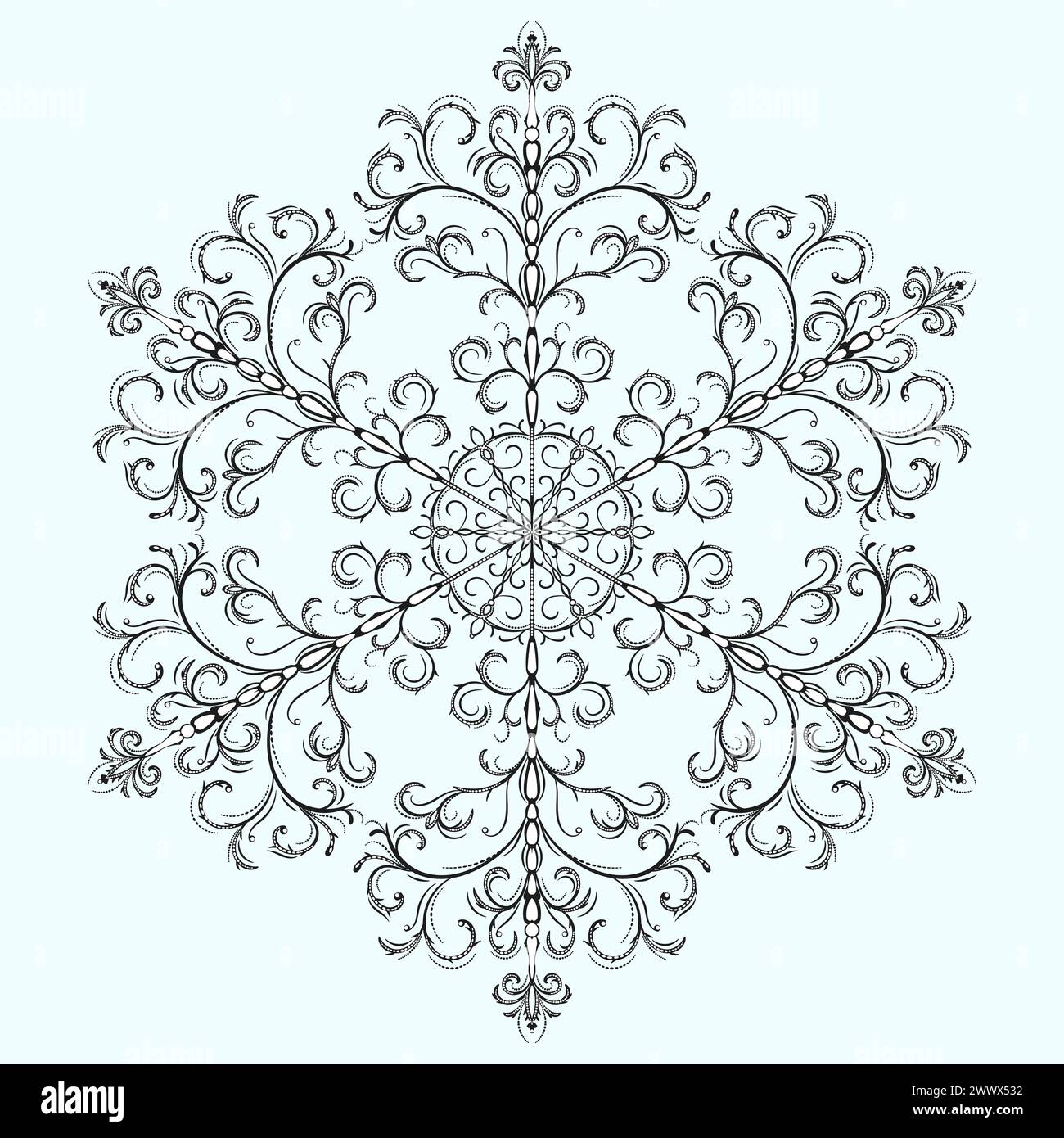 Snowflake for Christmas and New Year's design Stock Vector Image & Art ...