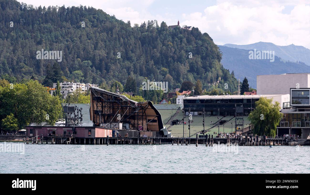 Lake Constance, View To The Lake Stage In Bregenz, Vorarlberg, Austria Stock Photo