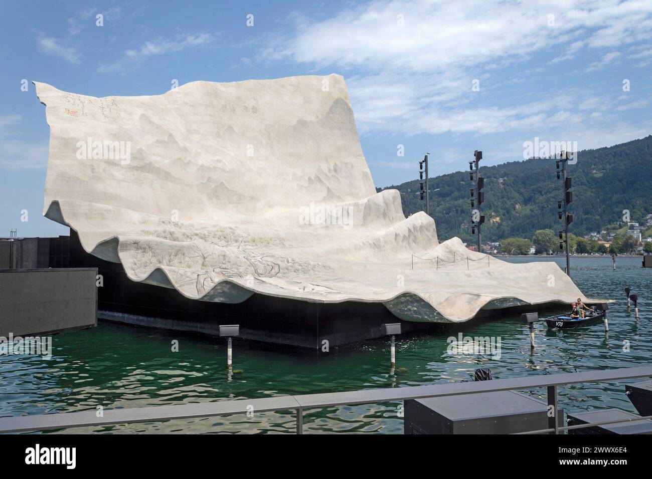 Bregenz Festival Stage, Madame Butterfly, Vorarlberg, Austria Stock Photo