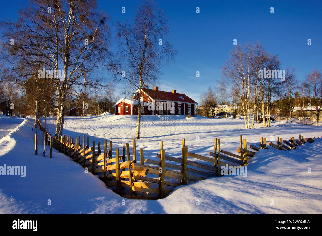 The parish home in Idre-Sarna parish in winter Stock Photo