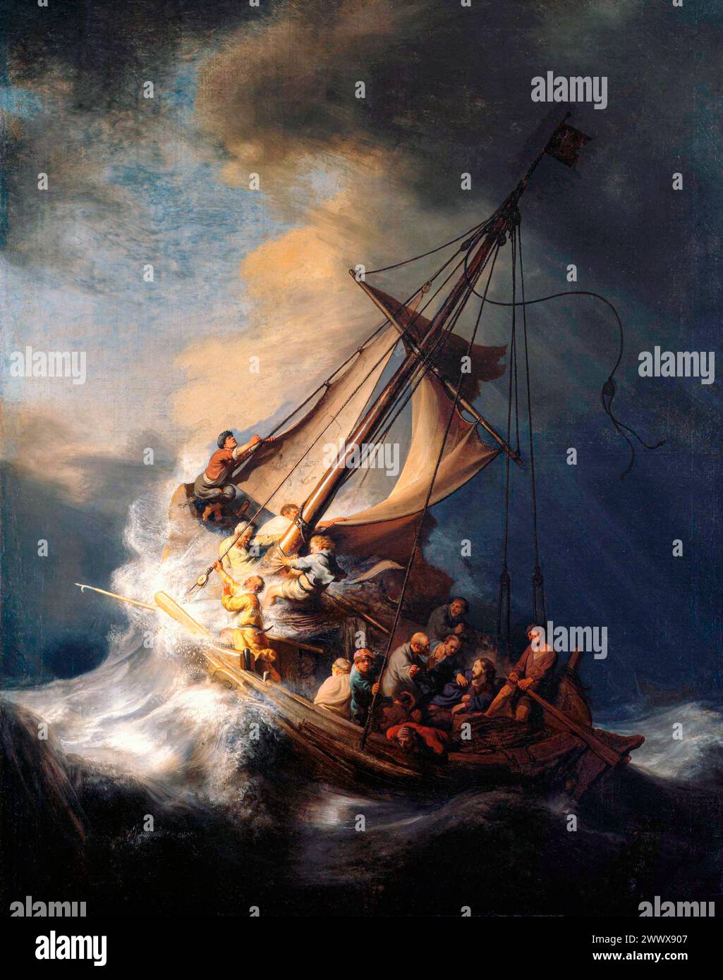 Rembrandt van Rijn's The Storm on the Sea of Galilee (1633) Stock Photo