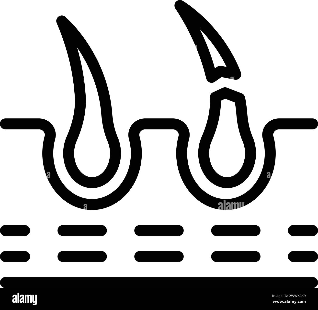 Hair science icon outline vector. Medical procedure. Trichology new