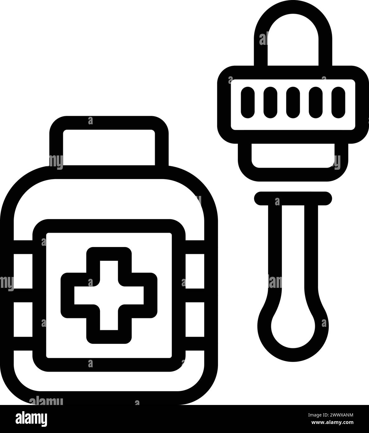 Trichology therapy solution icon outline vector. Rejuvenation hair