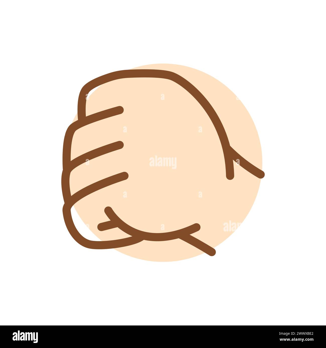 Cartoon gesture line icons set. Character hand. Vector isolated element ...