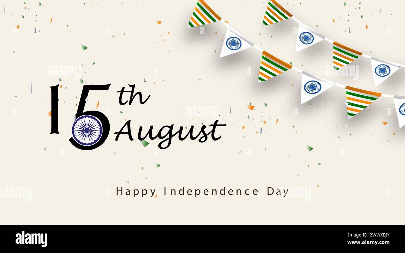 Happy 75th Independence Day of India Vector Illustration. Happy Republic ay 15th August Template Poster Banner Flyer. Indian Independence Day celebrat Stock Vector