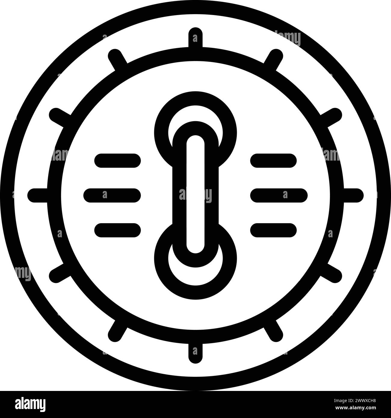 Decorative cloth button icon outline vector. Fashion garment circle ...