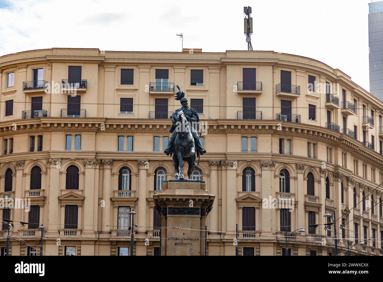 Naples, Italy - April 9, 2022: Generic architecture and street view in