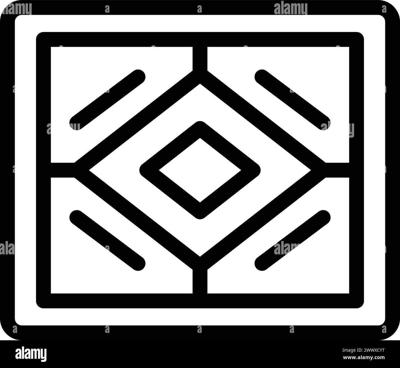 Back door mat icon outline vector. Exit doormat. Mudroom shoes carpet