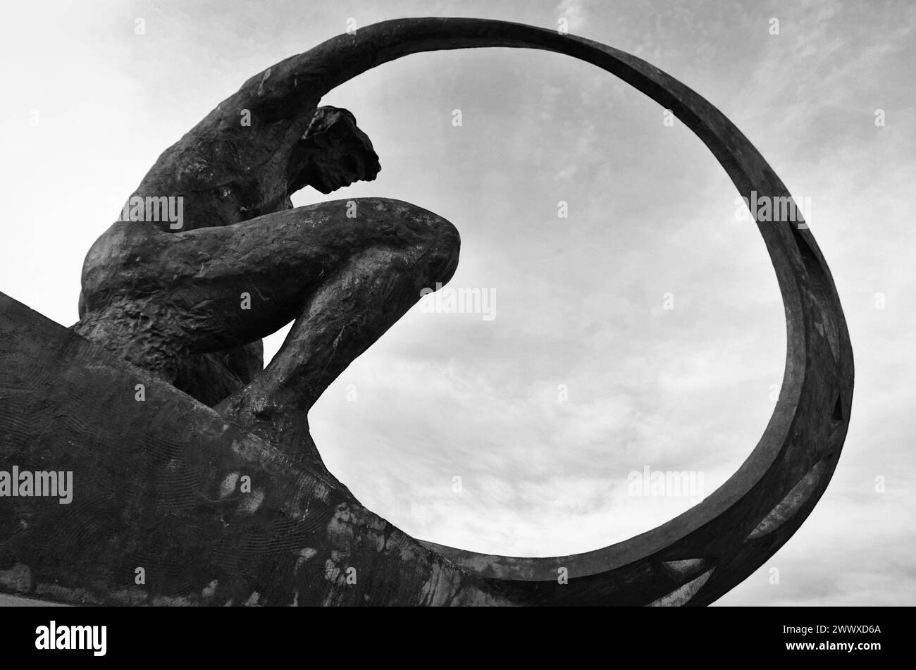 Fisherman roundabout statue in Albufeira, Algarve, Portugal Stock Photo
