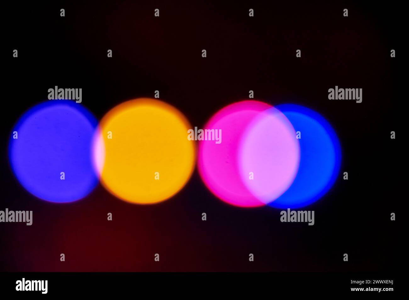 Light Leaks And Defocused Disco Light Stock Photo