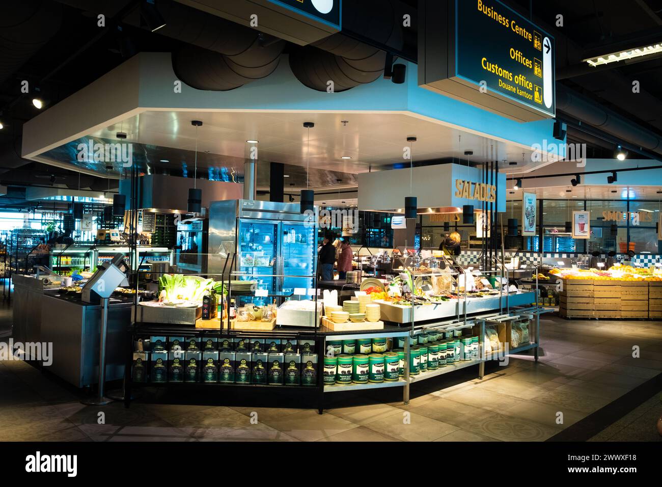 Restaurant at Eindhoven Airport Netherlands Passenger Terminal Stock Photo