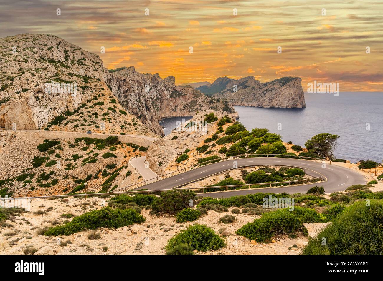 amazing landscape of Formentor, Mallorca in Spain, Europe Stock Photo