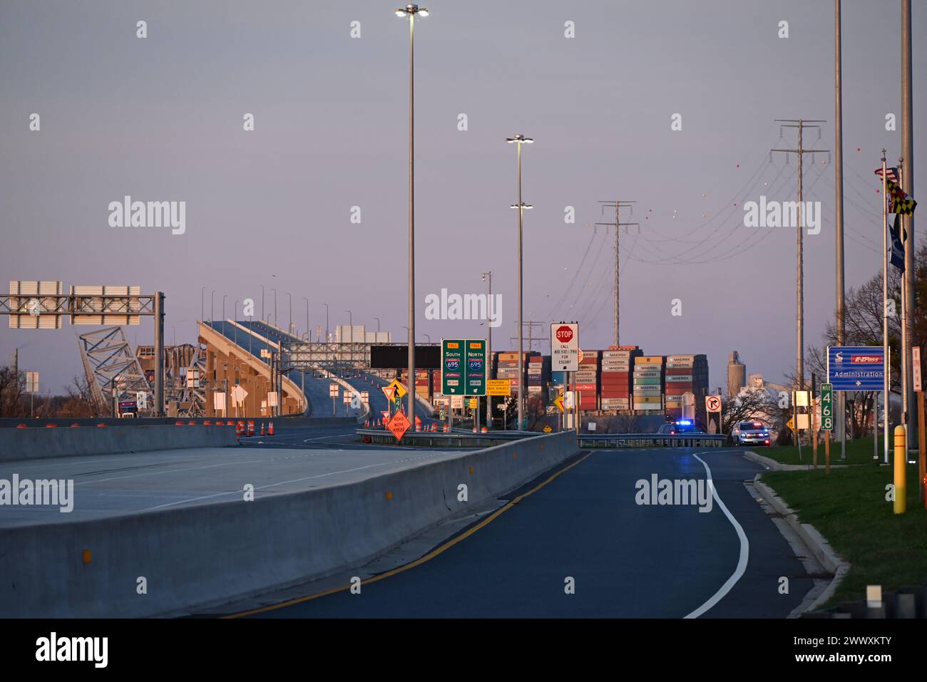 Baltimore, United States. 26th Mar, 2024. Collapse of the Francis Scott