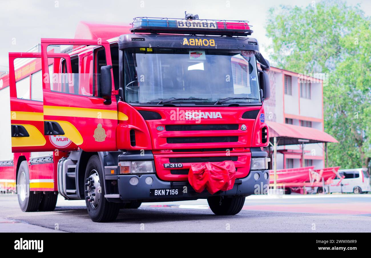 Malaysian Firefighter Stock Photo