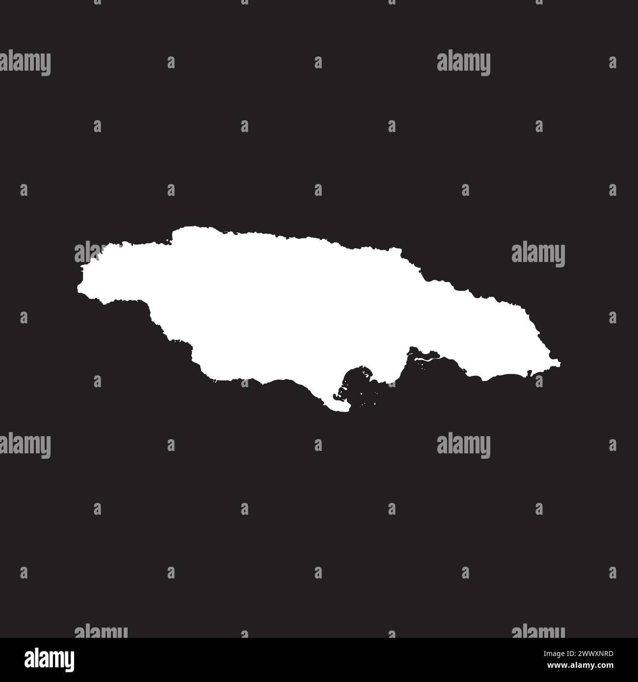 Jamaica map icon illustration symbol design Stock Vector