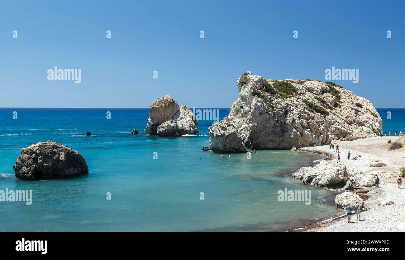 Aphrodites Rock Paphos Cyprus Greece Stock Photo