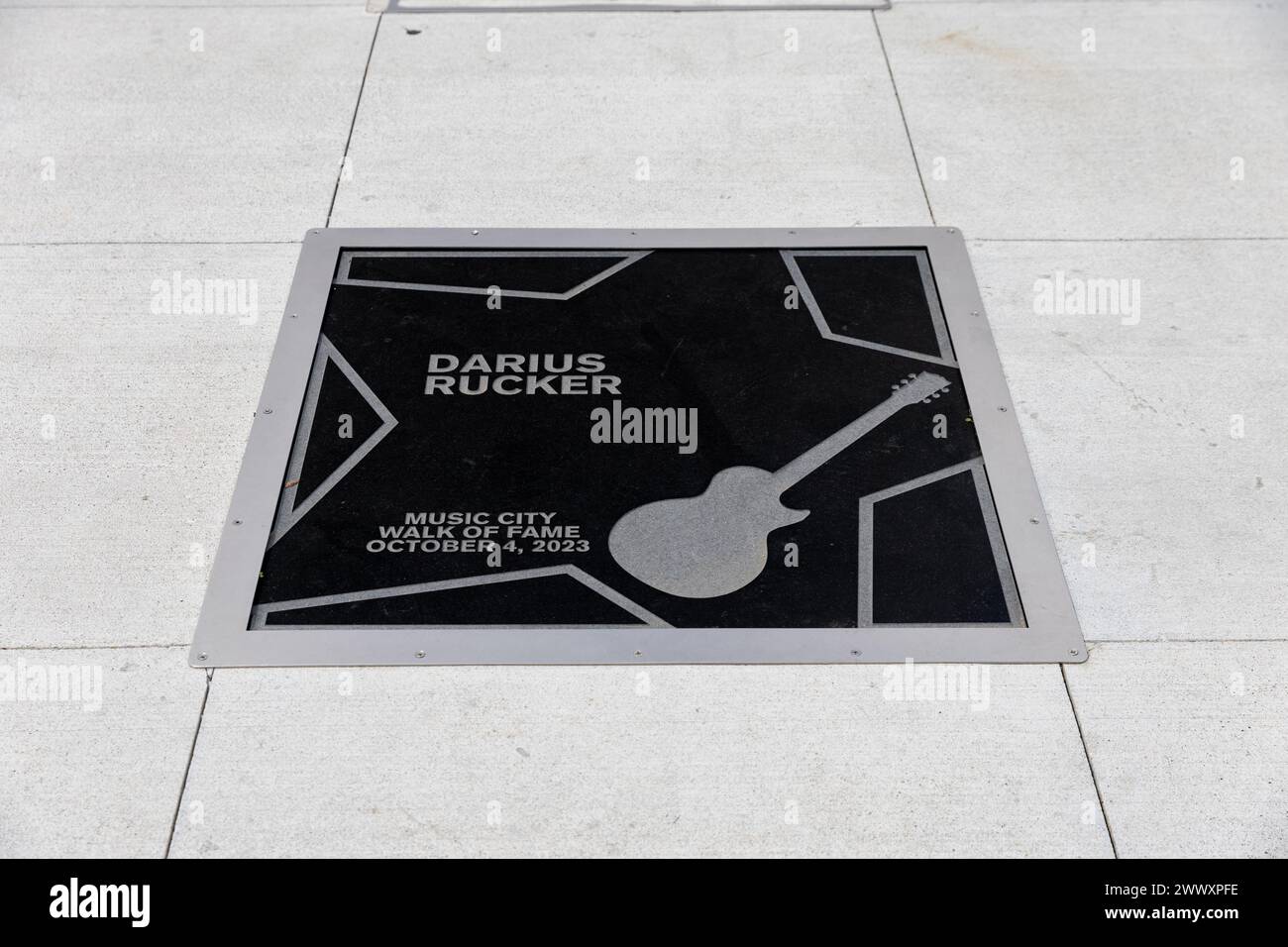 Nashville, TN - March 15, 2024: Darius Rucker star on the Music City Walk of Fame in Nashville, TN Stock Photo