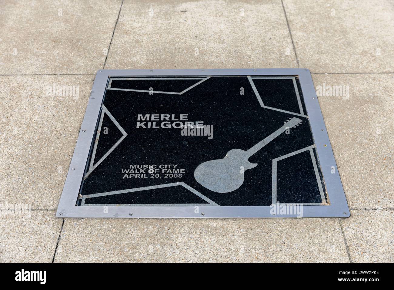 Nashville, TN - March 15, 2024: Merle Kilgore star on the Music City ...