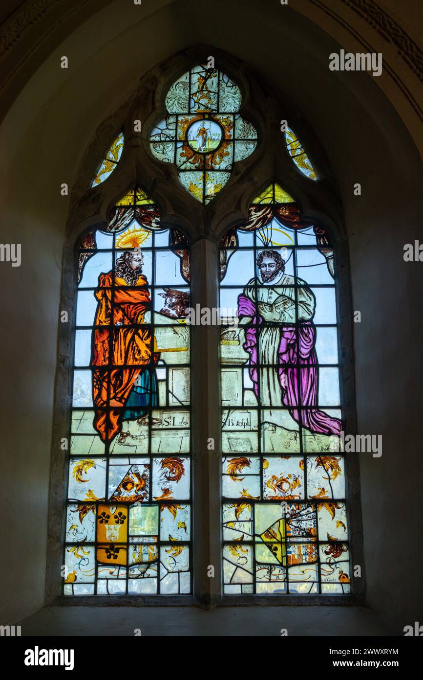Stained glass church window Stock Photo - Alamy