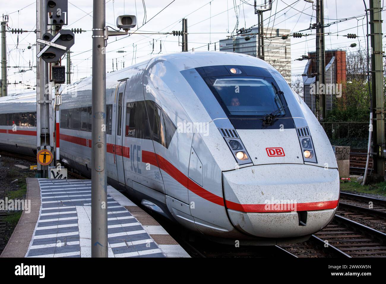 high-speed train ICE 4 at the central station, Cologne, Germany ...