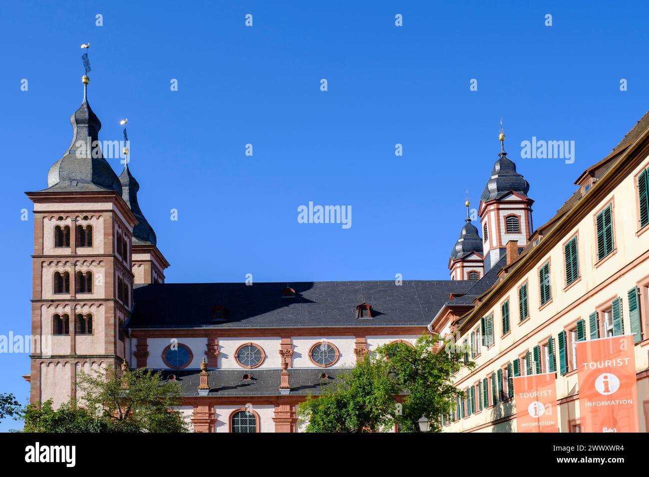 Monastery church, abbey church, Amorbach Monastery, Mainfranken, Lower Franconia, Franconia, Bavaria, Germany Stock Photo