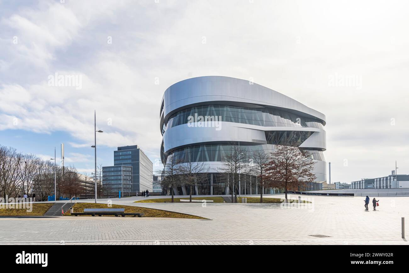 Mercedes-Benz Museum, exterior view, Baden-Wuerttemberg, Germany Stock Photo