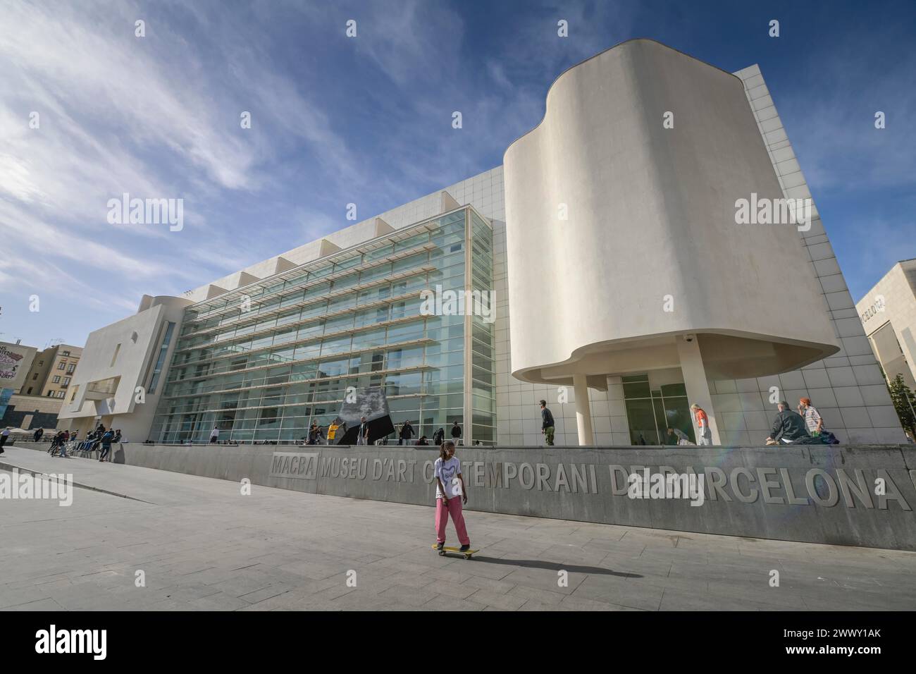 Museum of Contemporary Art MACBA, Museu d'Art Contemporani, Barcelona, Catalonia, Spain Stock Photo