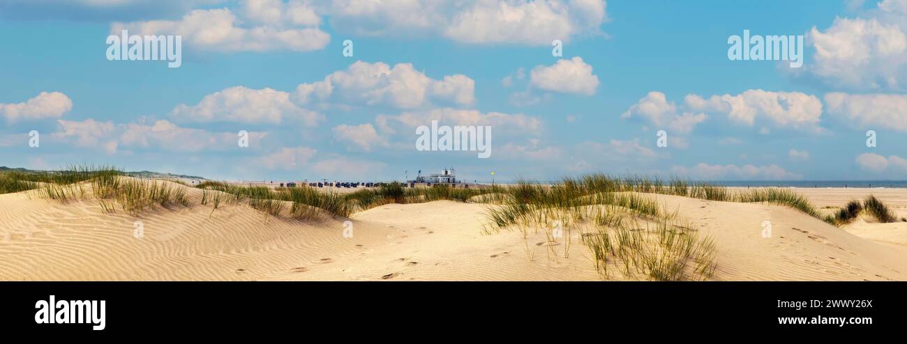 Oasis FKK Dune Beach Panorama Norderney Germany Stock Photo
