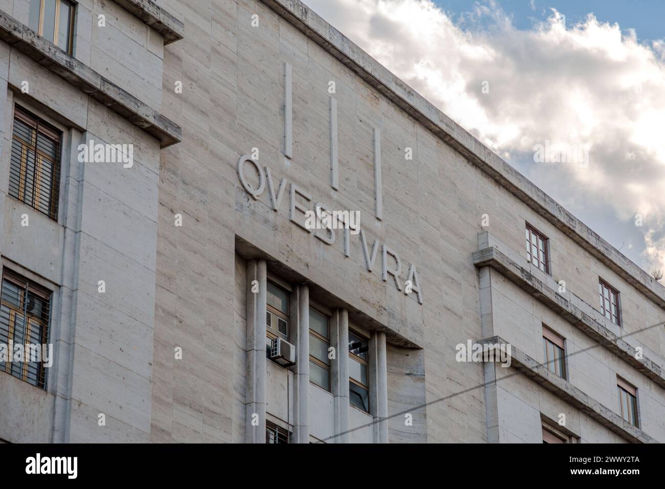 Naples, Italy April 9, 2022 The Palazzo della Questura of Naples is