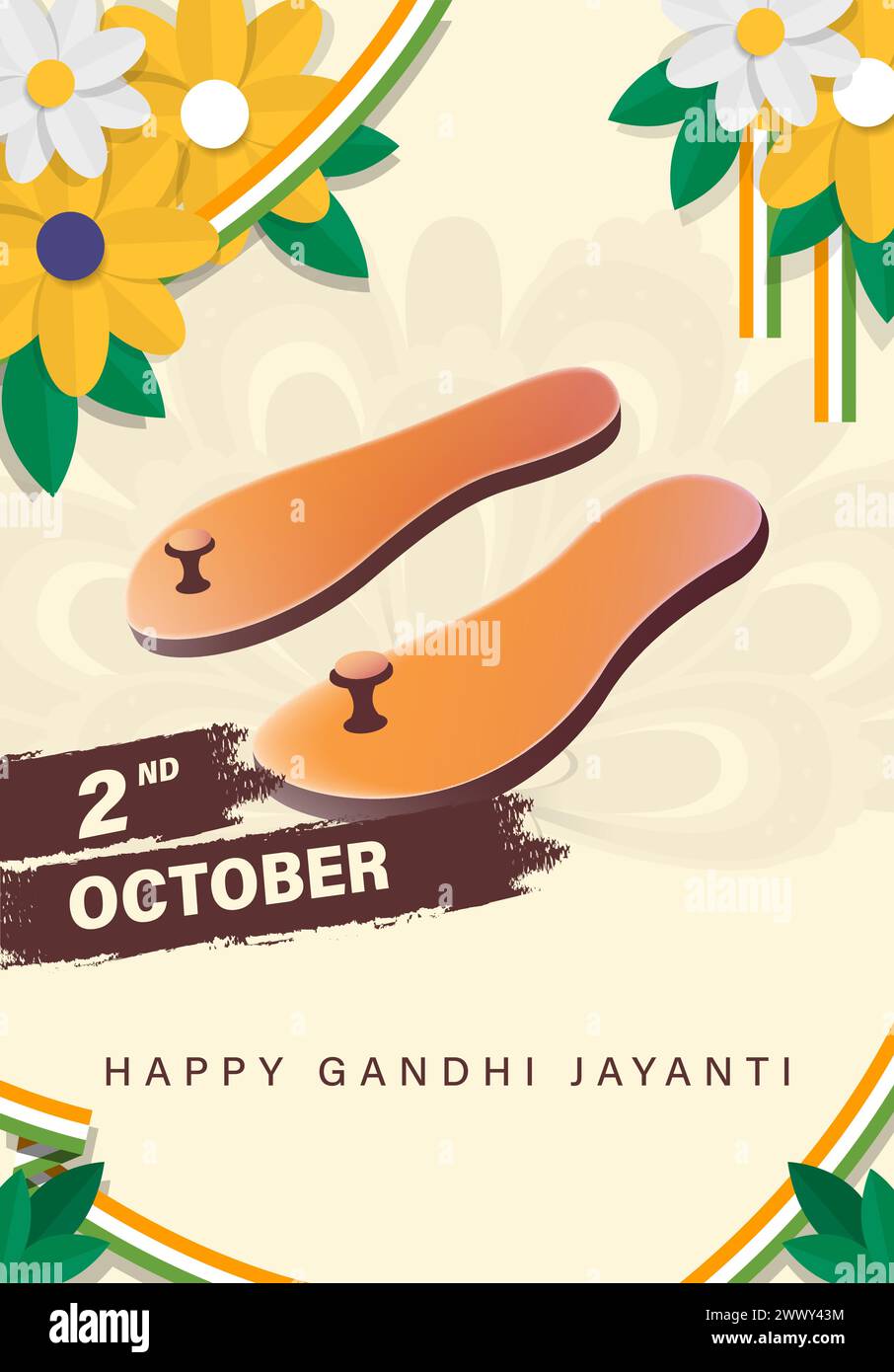 Happy Gandhi Jayanti Vector Illustration. Mohandas Karam Chandra Gandhi Birthday. Stock Vector