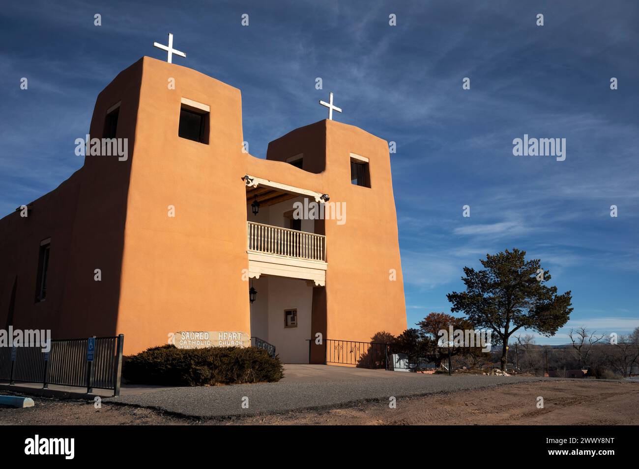 NM00673-00....NEW MEXICO - Sacred Heart Catholic Church in Nambe. Stock Photo