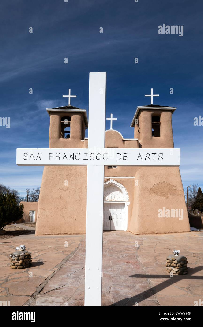NM00678-00....NEW MEXICO - Church San Francisco De Asis. A Spanish Colonial Church in Ranchos De Taos. Stock Photo