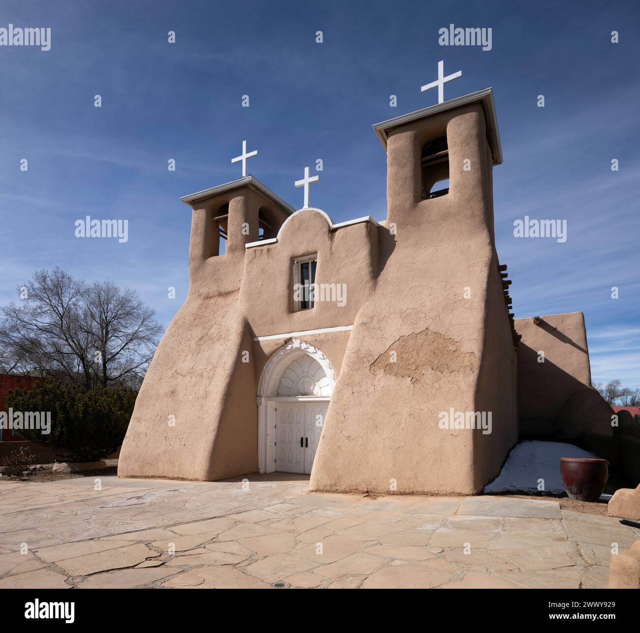 NM00680-00....NEW MEXICO - Church San Francisco De Asis. A Spanish Colonial Church in Ranchos De Taos. Stock Photo