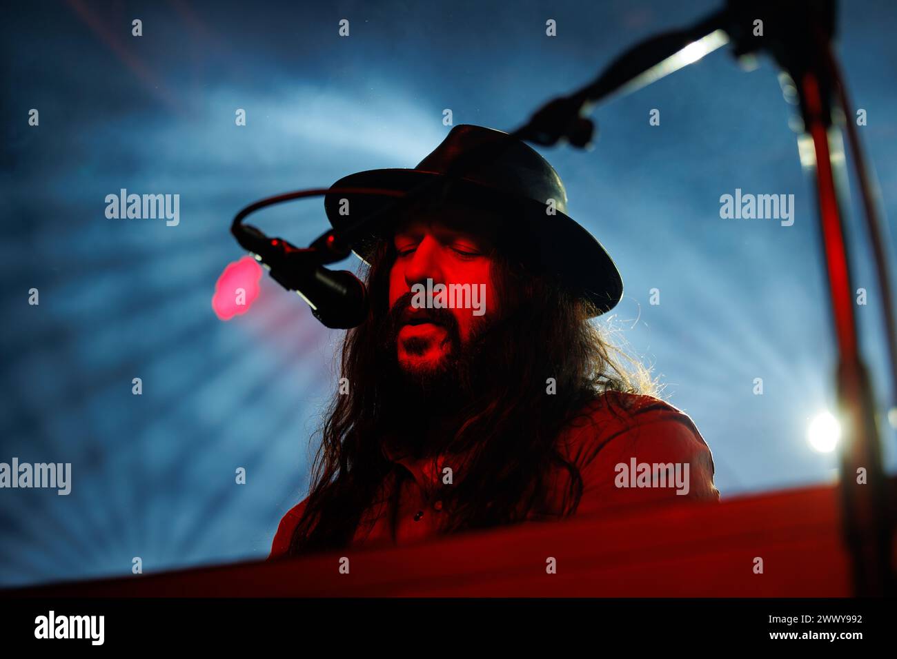 BARCELONA - MAR 10: Shawn James performs on stage at Razzmatazz on March 10, 2024 in Barcelona, Spain. Stock Photo