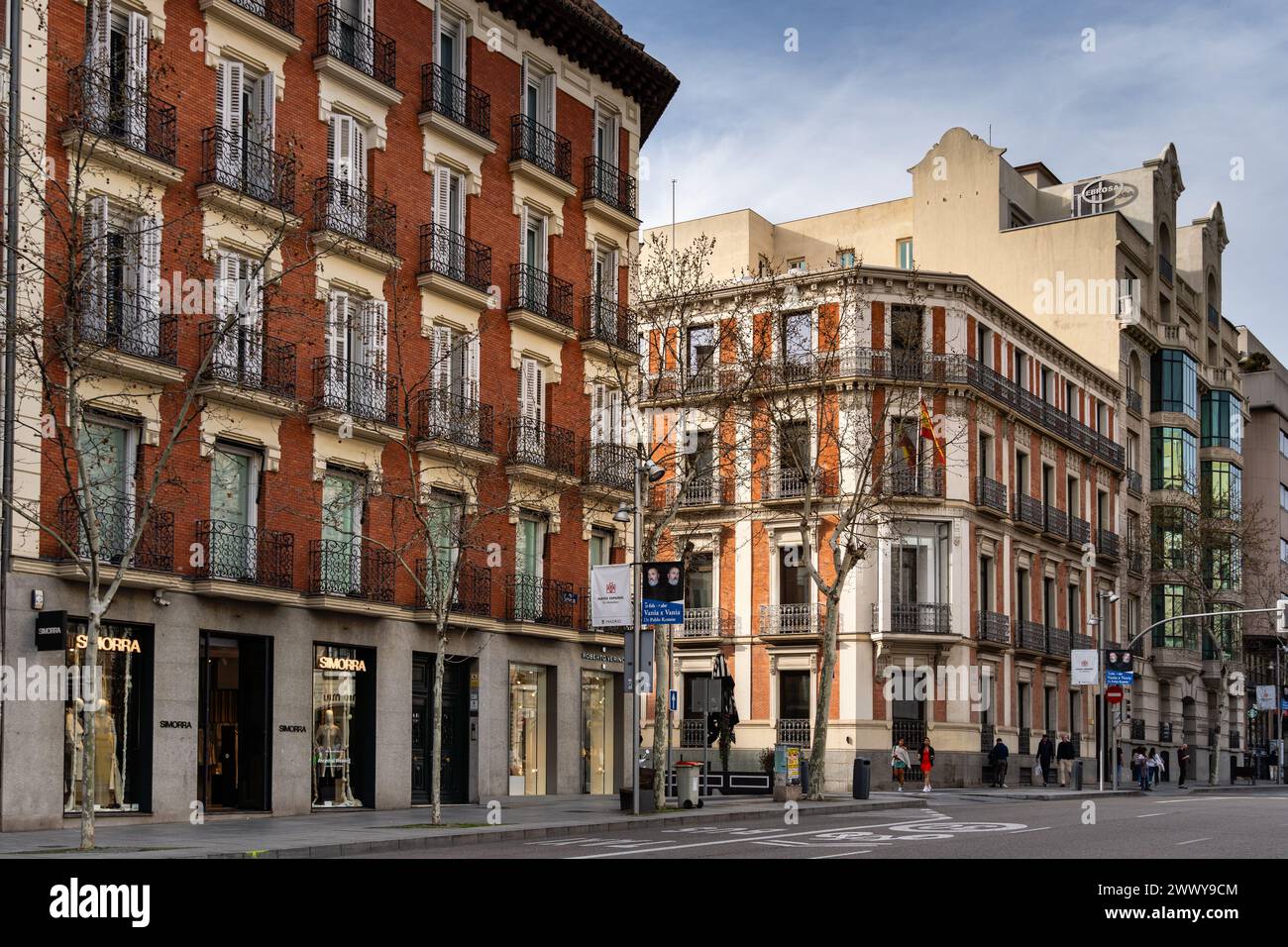 Madrid, Spain - 17 March, 2024: Old Luxury Residential Buildings with ...