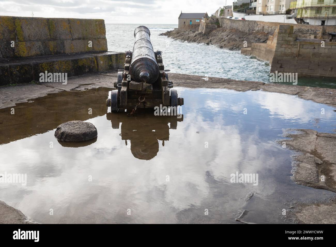 Porthleven, Cornwall, 26th March 2024, Easter Holidays have already started as it starts to get busier in Porthleven, Cornwall it was generally a cloudy day with some sunny spells. The Temperature was 10C, the forecast is for rain showers with a fresh breeze over the next few days. Credit: Keith Larby/Alamy Live News Stock Photo