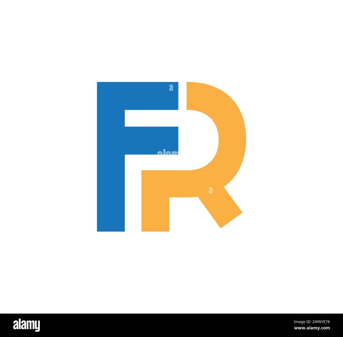 FR letter logo design vector template Stock Vector