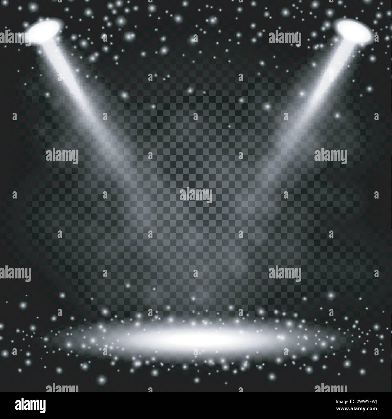 Spotlight Shining on Dark Background, Vector Illustration Stock Vector ...