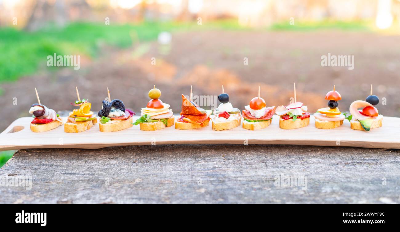 Finger food various canapes hi-res stock photography and images - Alamy