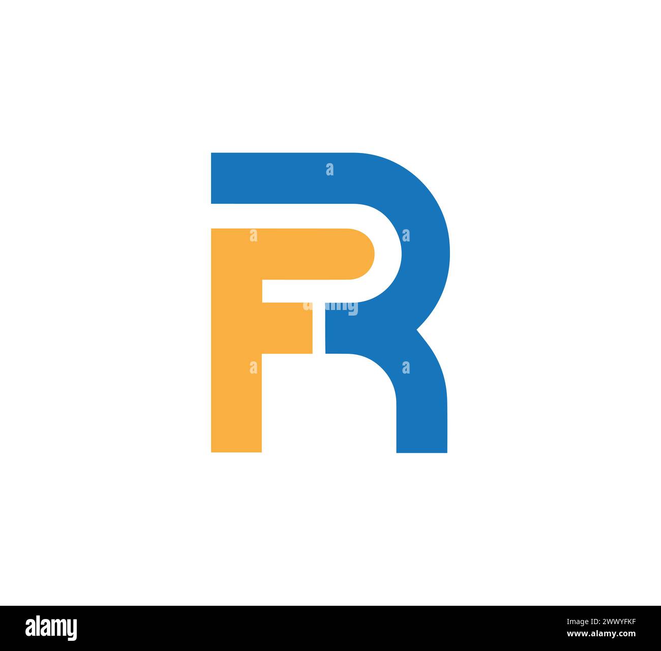 FR letter logo design vector template Stock Vector