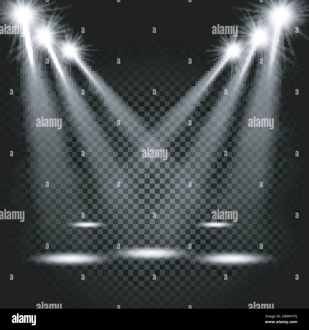 Spotlight Shining on Dark Background, Vector Illustration Stock Vector ...