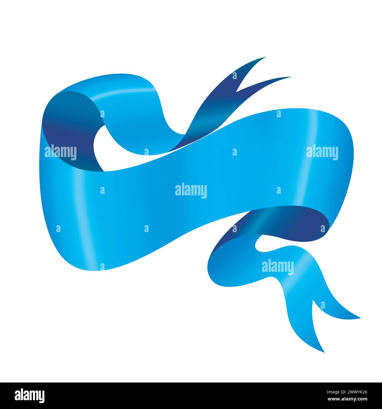 Blue Banner Ribbon, Vector Illustration Stock Vector Image & Art - Alamy