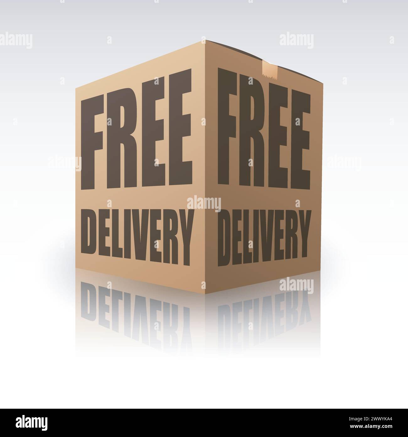 Free Delivery Package Shipping Online, Vector Illustration Stock Vector