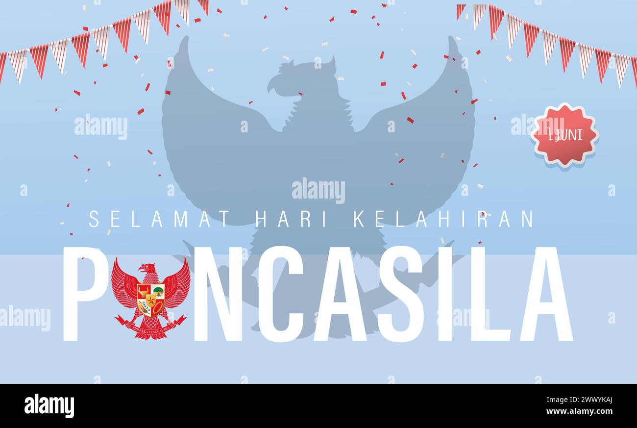 Selamat Hari Lahir Pancasila Translation The Day Of Birth Of Pancasila Vector Illustration 5636