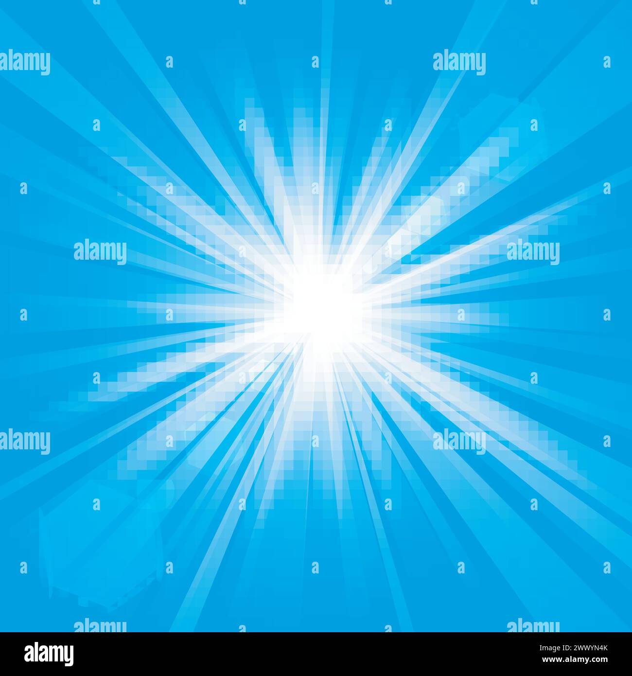 Blue Shine With Lens Flare Background, Vector Illustration Stock Vector